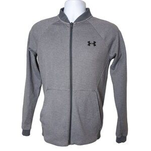 Under Armour Mens S Full-Zip Jacket Gray Lightweight Stretchable Sporty Athletic